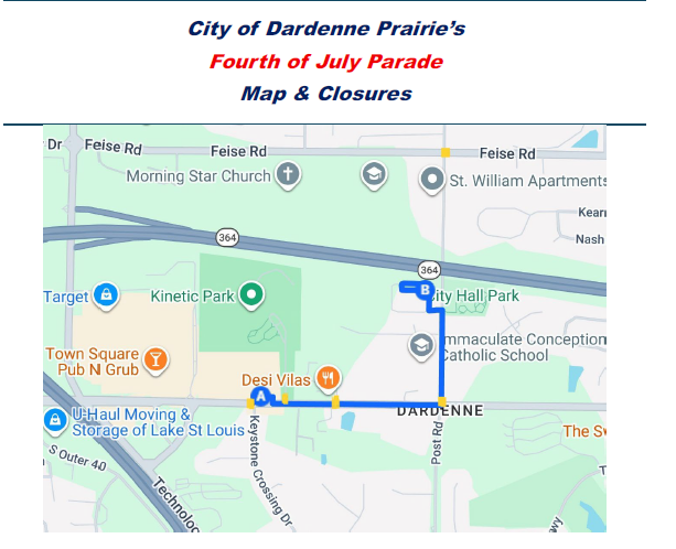 4th of july parade route